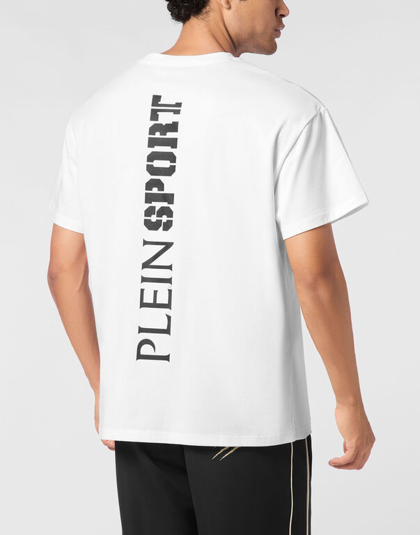 Plein Sport Round Neck T-Shirt Back Logo White