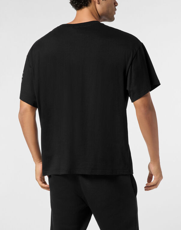 Plein Sport Round Neck T-Shirt Scratch Black