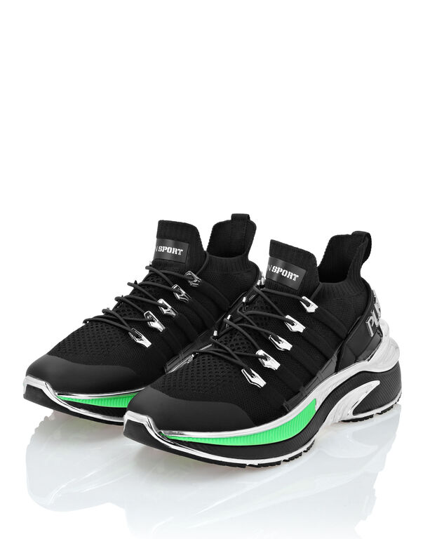 Plein Sport Runner Chrome Surfer Black+green Fluo