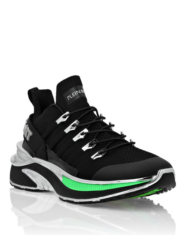 Plein Sport Runner Chrome Surfer Black+green Fluo