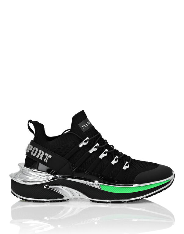 Plein Sport Runner Chrome Surfer Black+green Fluo