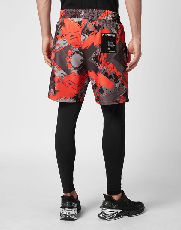 Plein Sport Running Pants Black / Orange