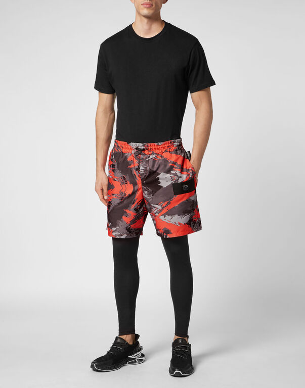 Plein Sport Running Pants Black / Orange