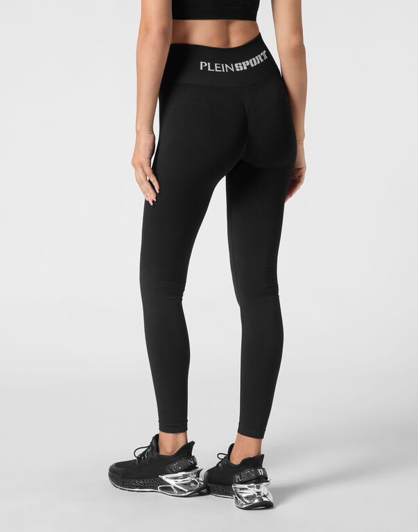 Plein Sport Seamless Sport Leggings Logo Black