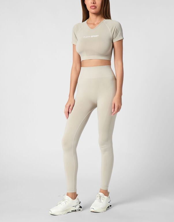 Plein Sport Seamless Sport Leggings Logo Dark Grey