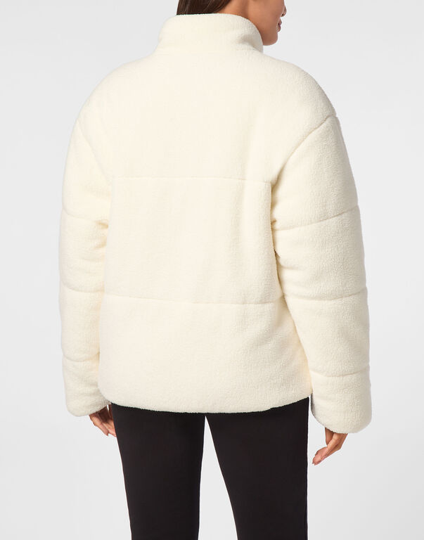 Plein Sport Sherpa Puffered Jacket White