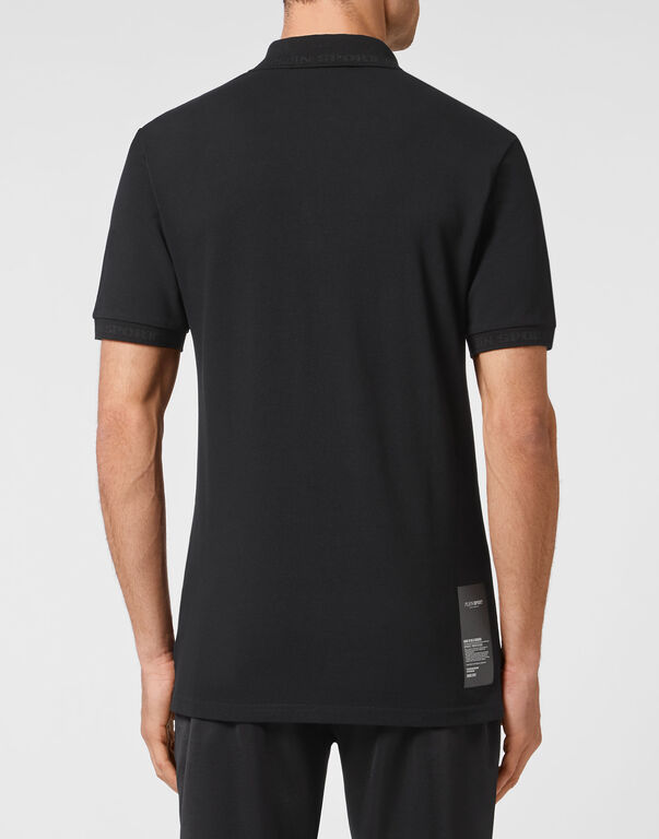 Plein Sport Short Sleeve Polo Statement Black