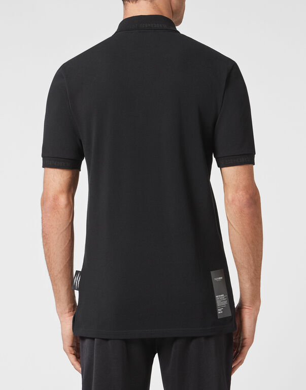 Plein Sport Short Sleeve Polo Statement Black