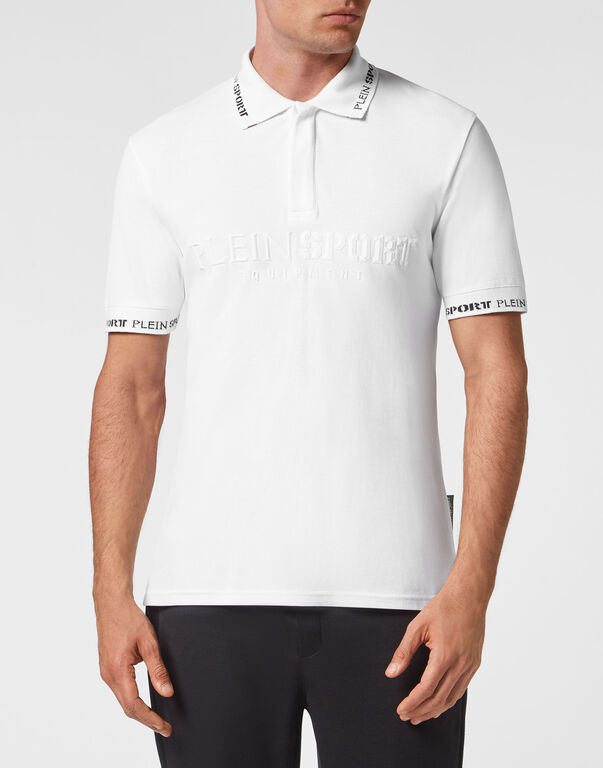 Plein Sport Short Sleeve Polo Statement White