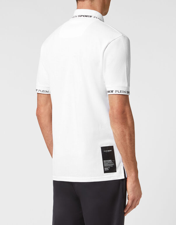 Plein Sport Short Sleeve Polo Statement White