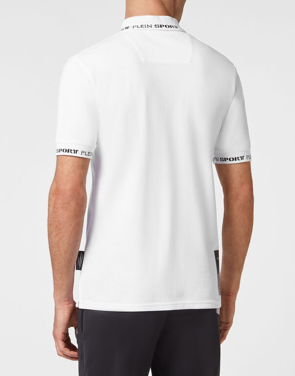 Plein Sport Short Sleeve Polo Statement White