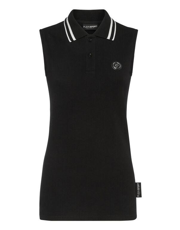 plein sport Sleeveless Polo shirt black