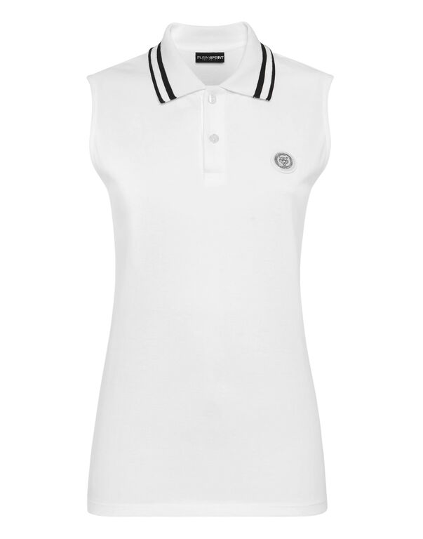 plein sport Sleeveless Polo shirt white