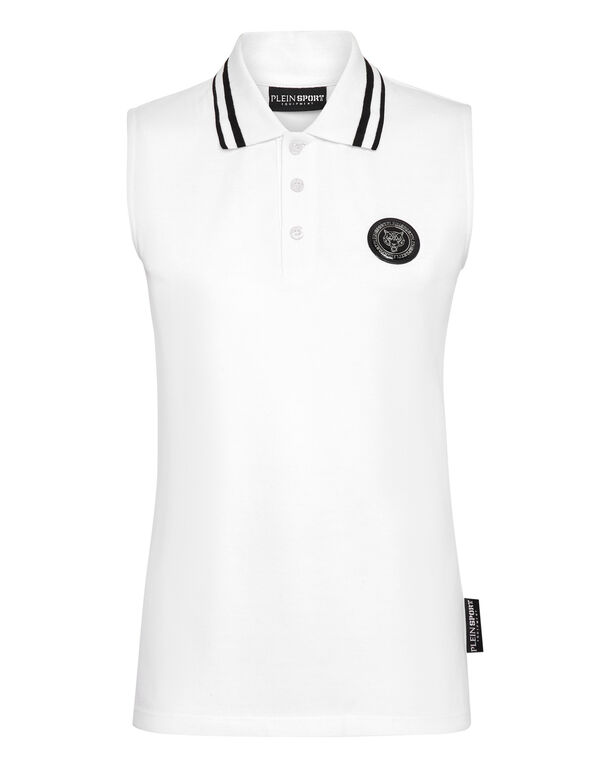 plein sport Sleeveless Polo Statement white