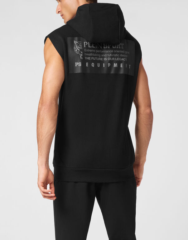 Plein Sport Sleeveless Sweatshirt Black / Black
