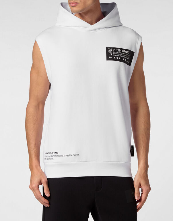 Plein Sport Sleeveless Sweatshirt White / Black