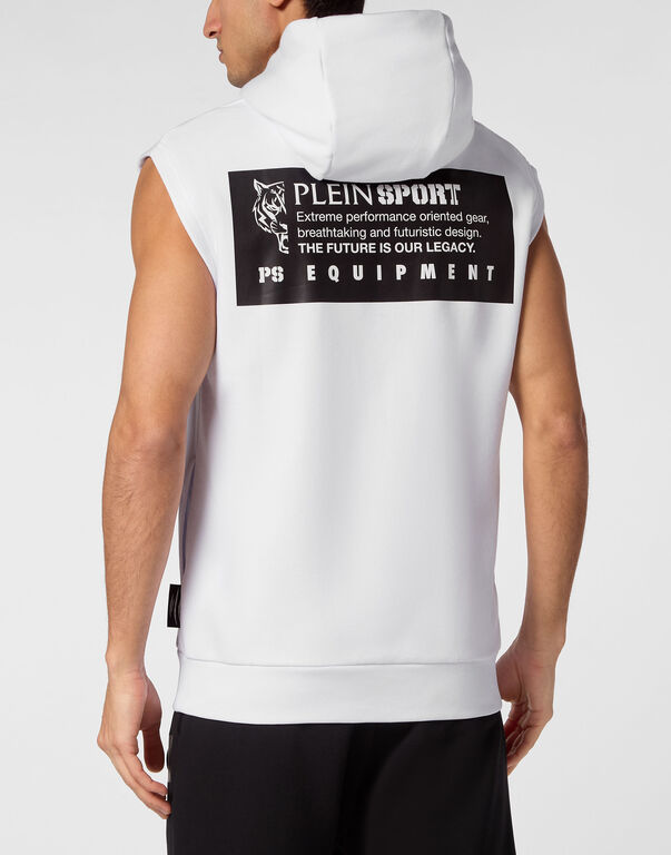 Plein Sport Sleeveless Sweatshirt White / Black