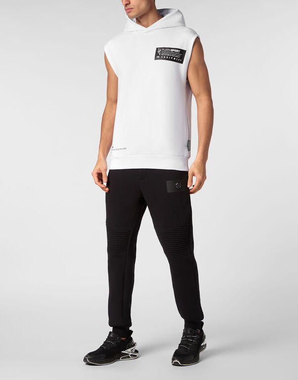 Plein Sport Sleeveless Sweatshirt White / Black