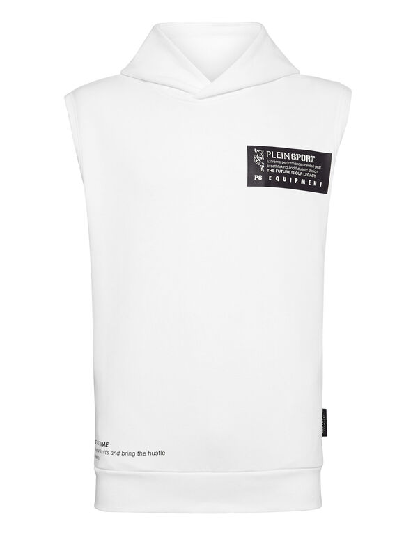plein sport Sleeveless Sweatshirt white / black