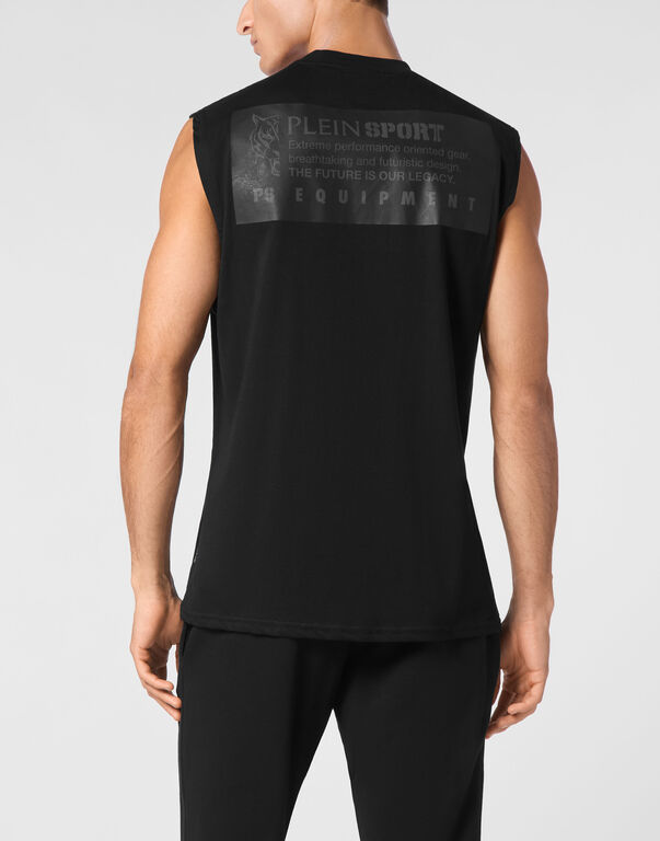 Plein Sport Sleeveless T-shirt Black / Black