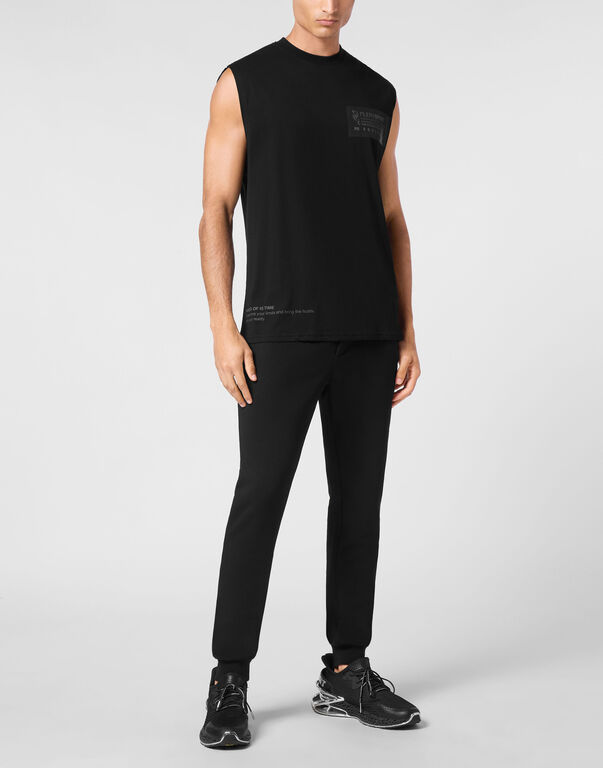 Plein Sport Sleeveless T-shirt Black / Black