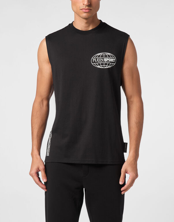 Plein Sport SLEEVELESS T-shirt Black / White