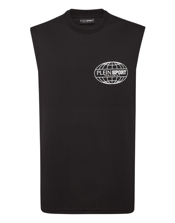 plein sport SLEEVELESS T-shirt black / white