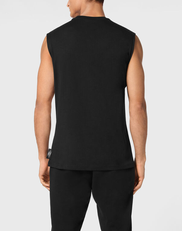 Plein Sport Sleeveless T-shirt Round Neck Black