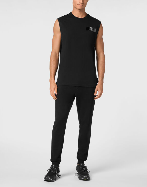 Plein Sport Sleeveless T-shirt Round Neck Black