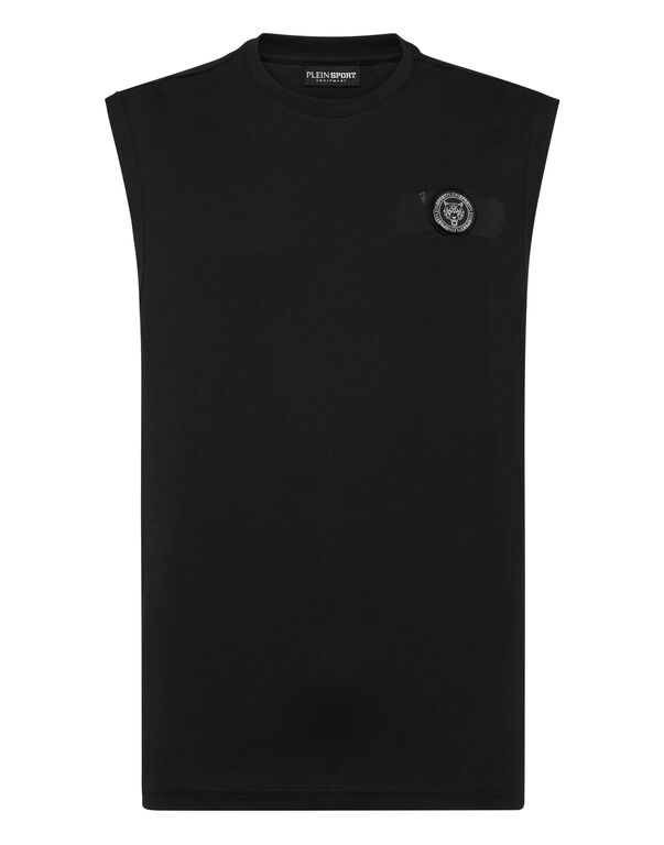 plein sport Sleeveless T-shirt Round Neck black