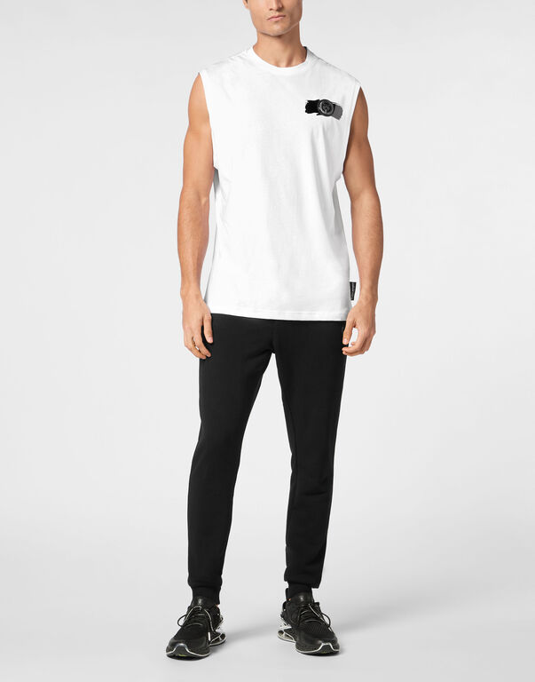 Plein Sport Sleeveless T-shirt Round Neck White