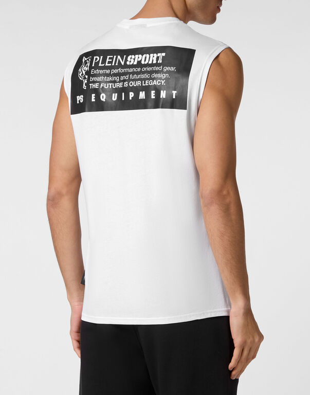 Plein Sport Sleeveless T-shirt White / Black