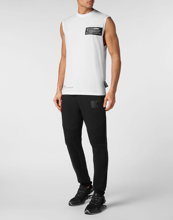 Plein Sport Sleeveless T-shirt White / Black
