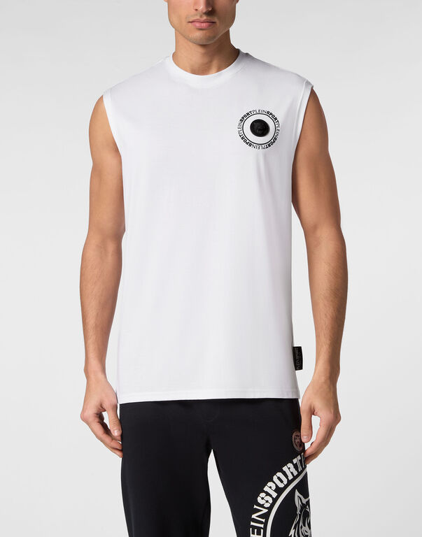 Plein Sport SLEEVELESS T-shirt White / Black