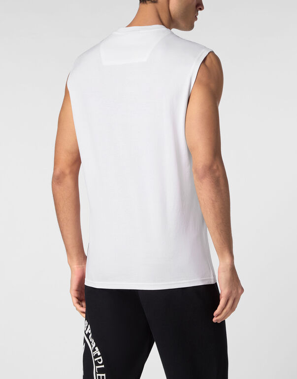 Plein Sport SLEEVELESS T-shirt White / Black