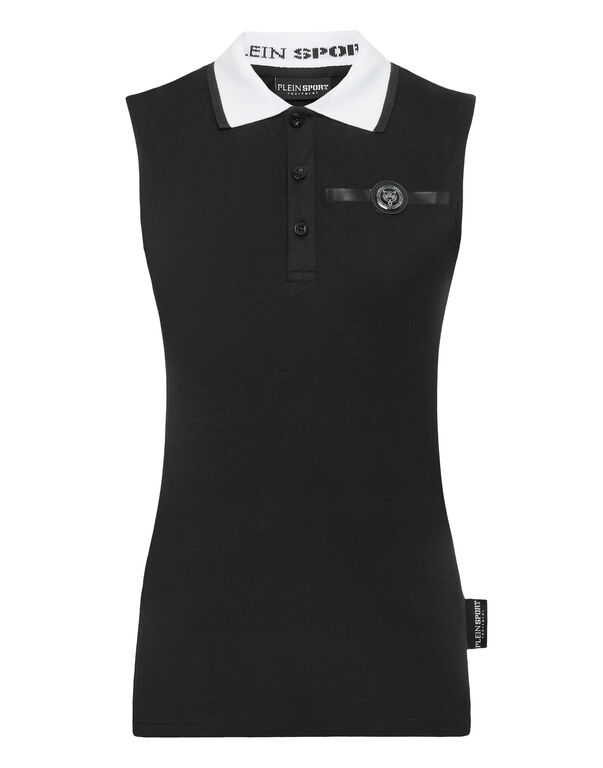 plein sport Sleveless Polo Basic black