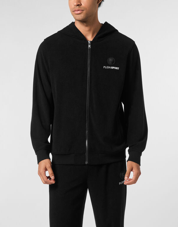 Plein Sport Sponge Hoodie Sweatjacket Black