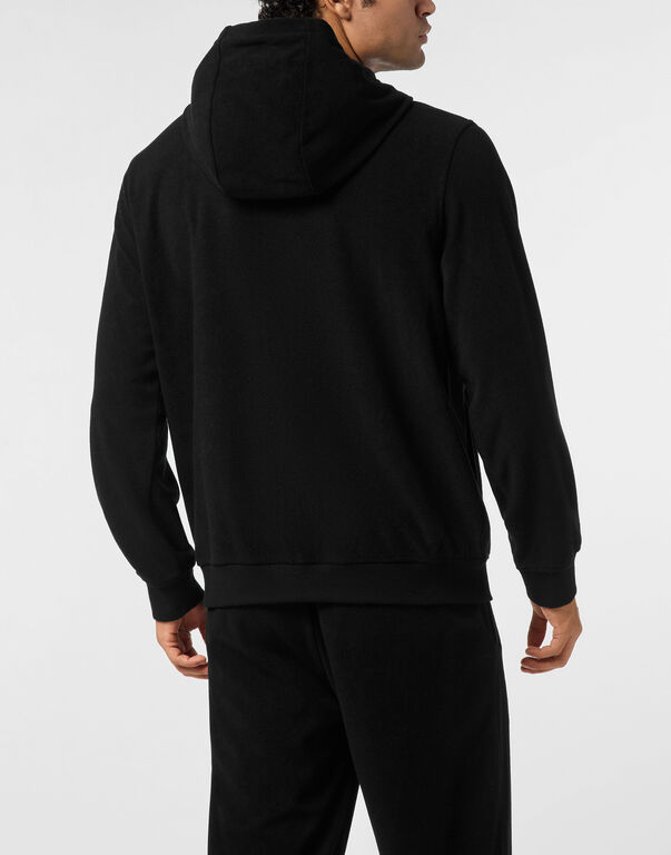 Plein Sport Sponge Hoodie Sweatjacket Black