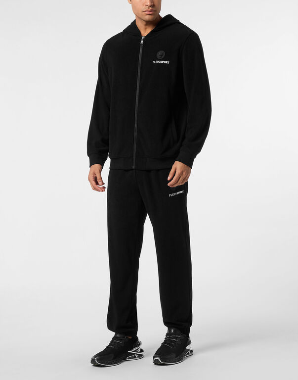 Plein Sport Sponge Hoodie Sweatjacket Black