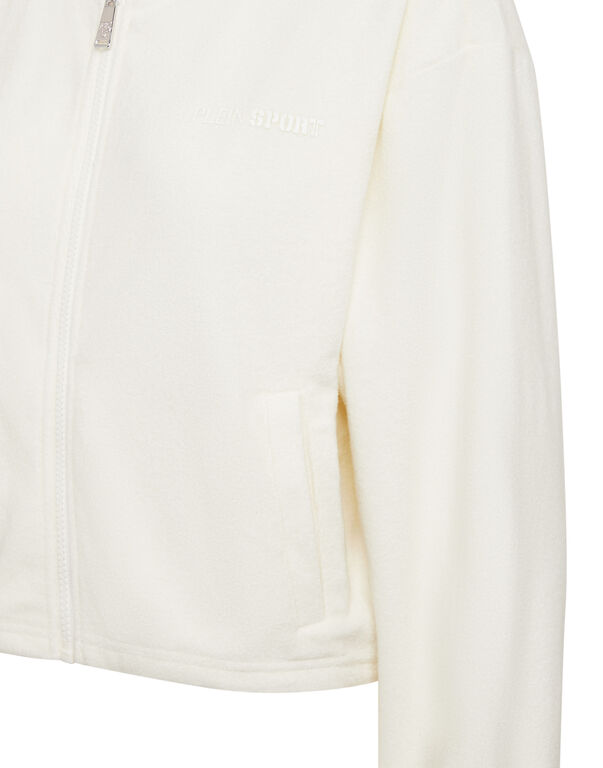 Plein Sport Sponge Hoodie Sweatshirt Off White