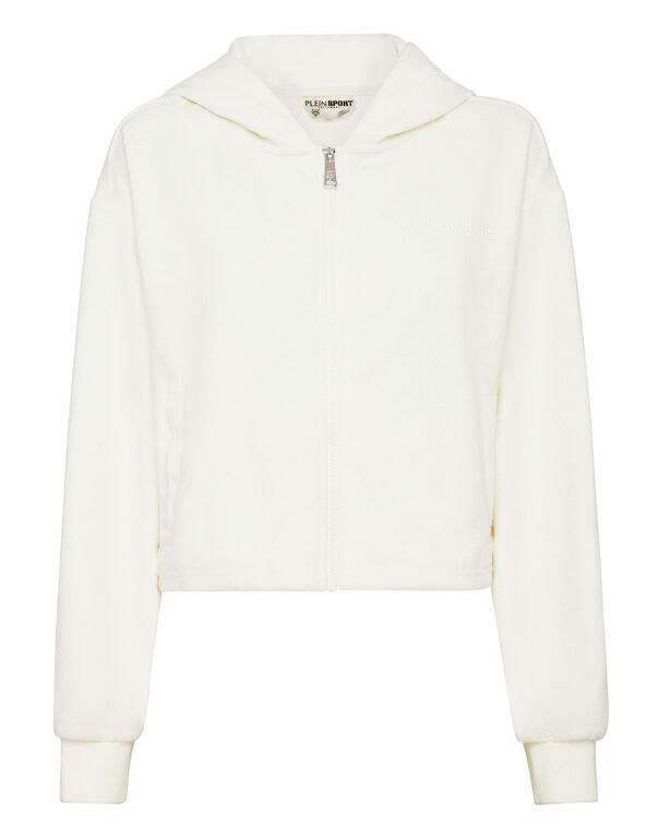 plein sport Sponge Hoodie Sweatshirt Off White