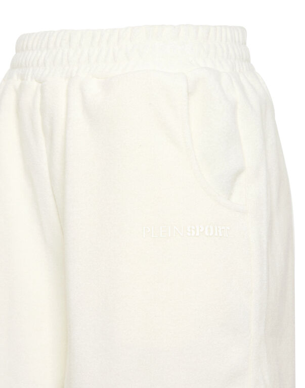 Plein Sport Sponge Jogging Short Pants Off White