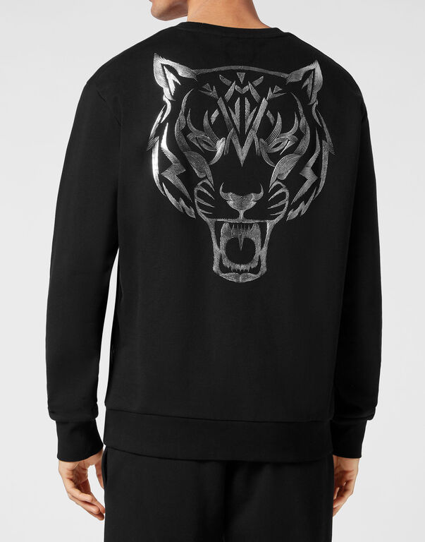 Plein Sport Sweatshirt LS Tiger Black/silver