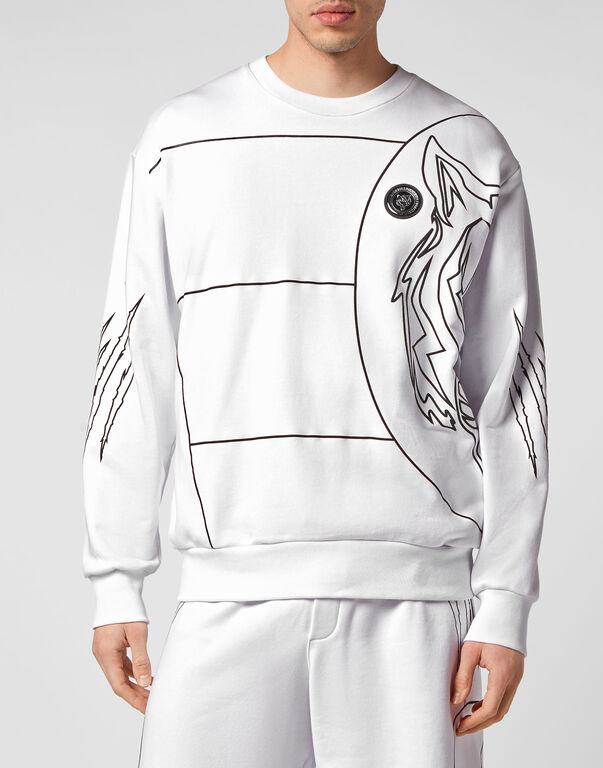 Plein Sport Sweatshirt LS Tiger White / Black