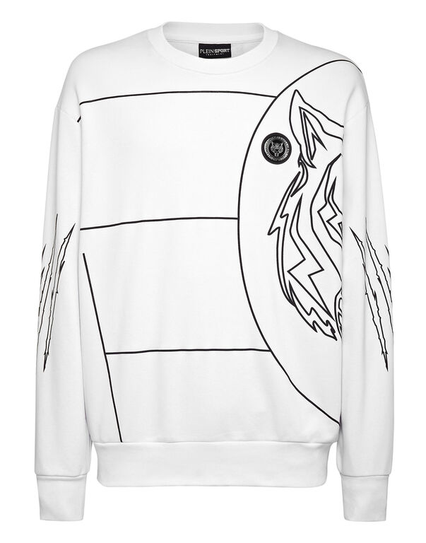 plein sport Sweatshirt LS Tiger white / black