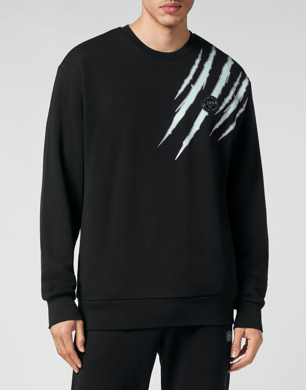 Plein Sport Sweatshirt Scratch Black/mint Green