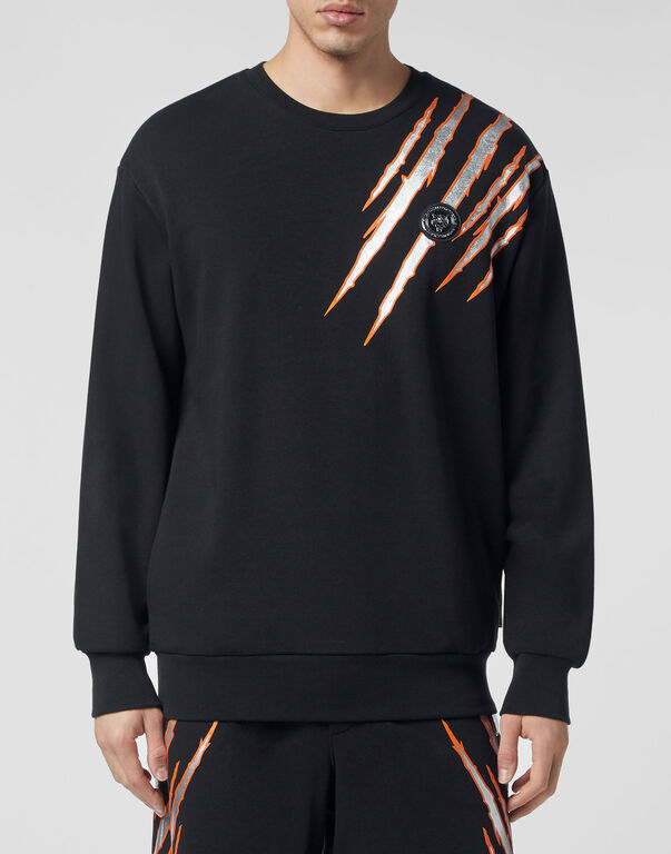 Plein Sport Sweatshirt Scratch Black/silver