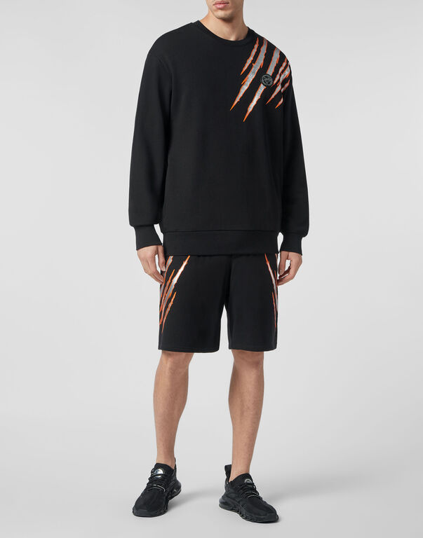 Plein Sport Sweatshirt Scratch Black/silver