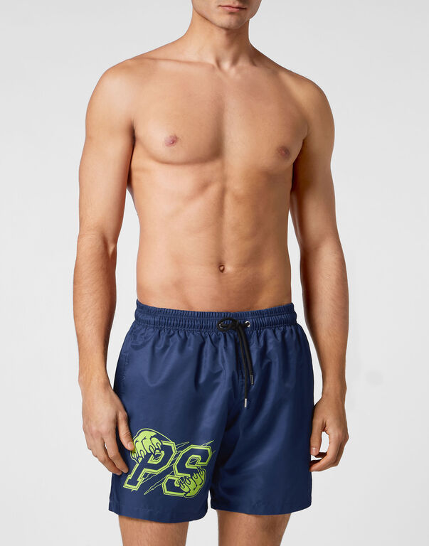 Plein Sport Swim-Trunks Dark Blue