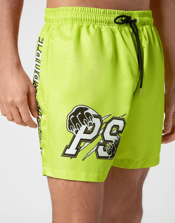 Plein Sport Swim-Trunks Green Fluo